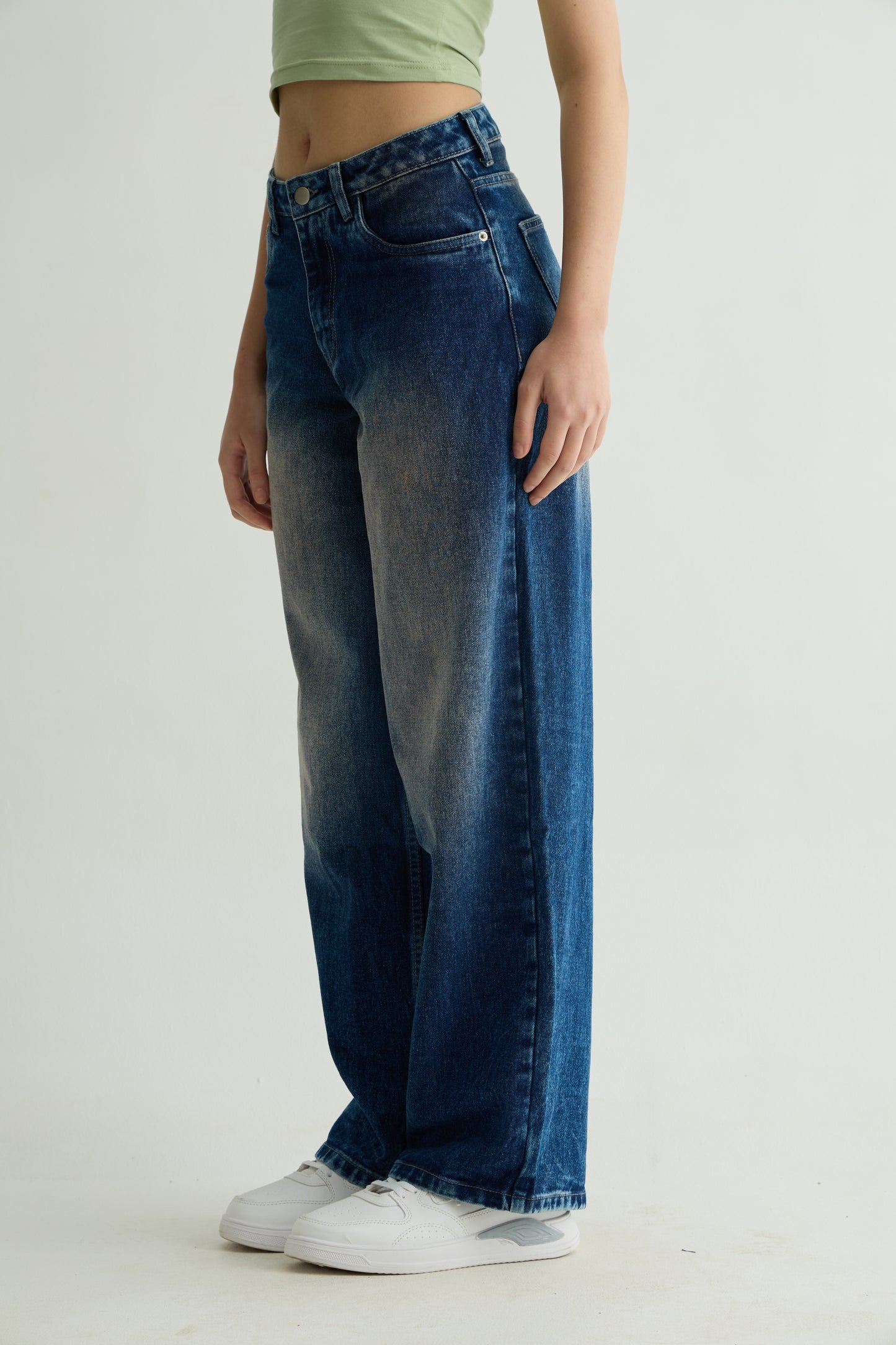 Oversized Washed Blue Denim