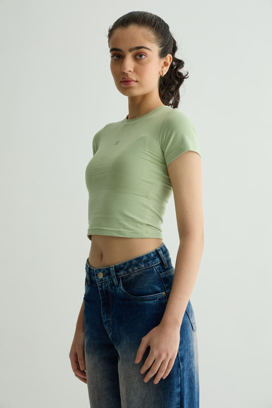 Chapter2Drip Mint Green baby tee — view 2