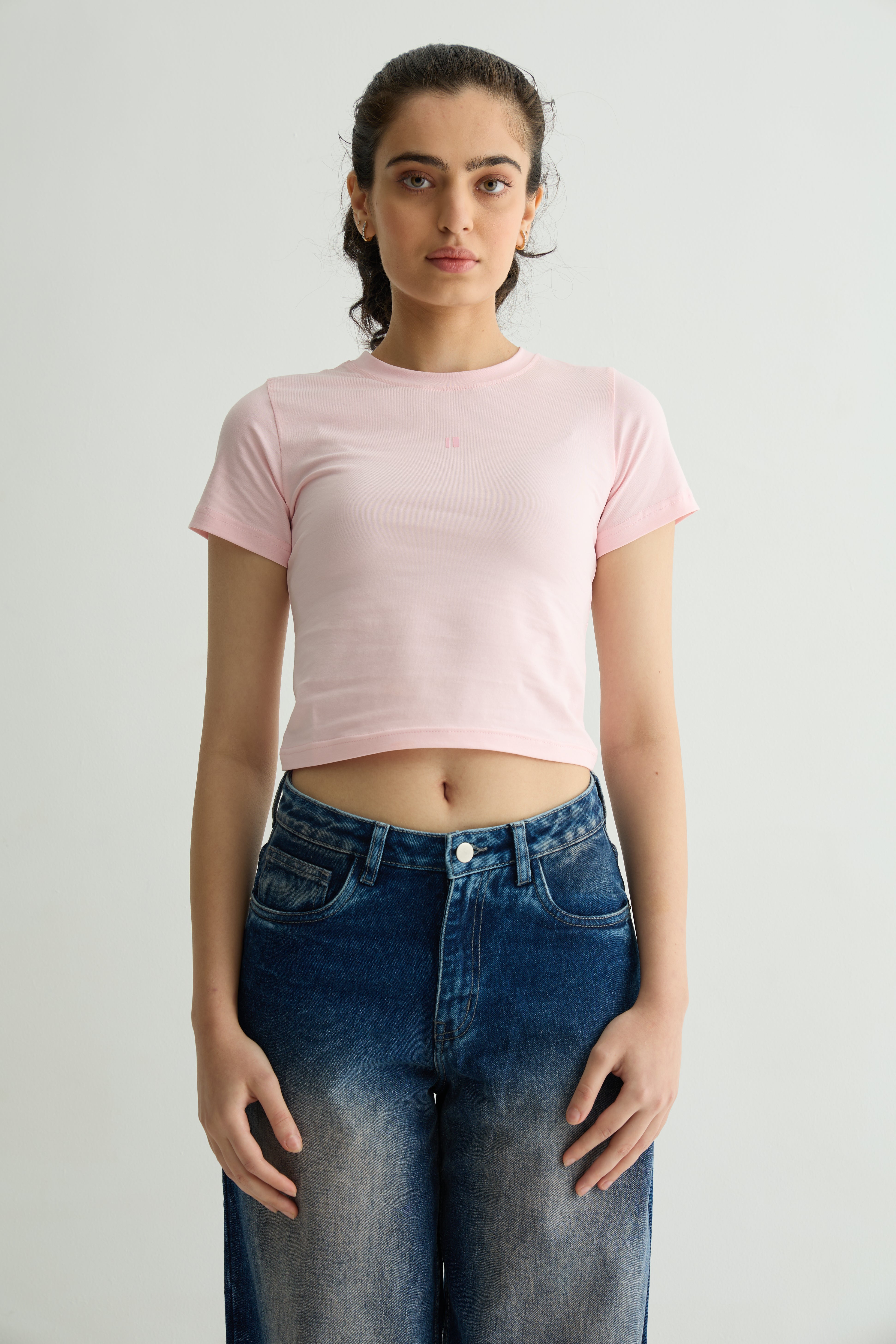 Baby Light Pink Tee - Cozy, Stylish, and Perfect Pink Cropped Top
