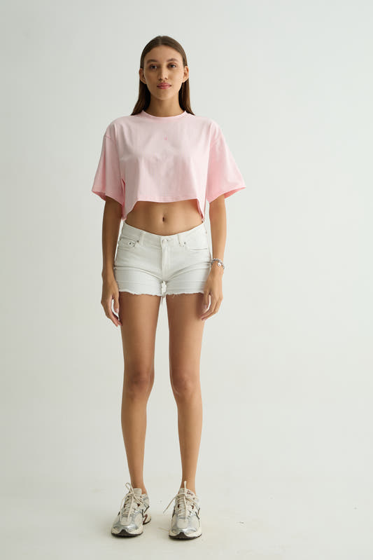 Chapter2Drip Baby Pink cropped tee — view 2