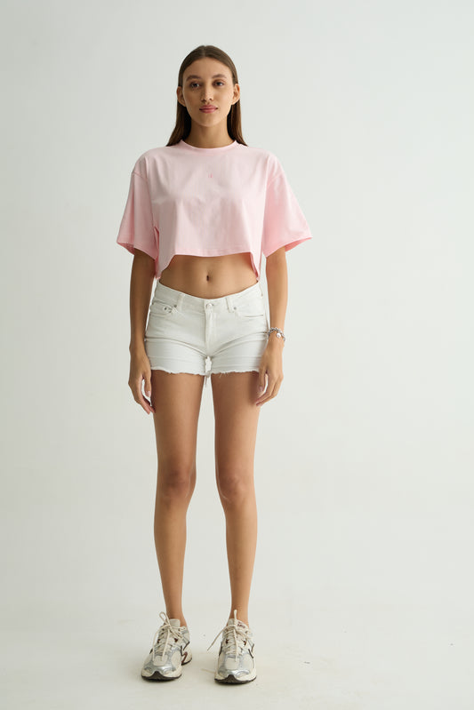 Cropped Tee Baby Pink