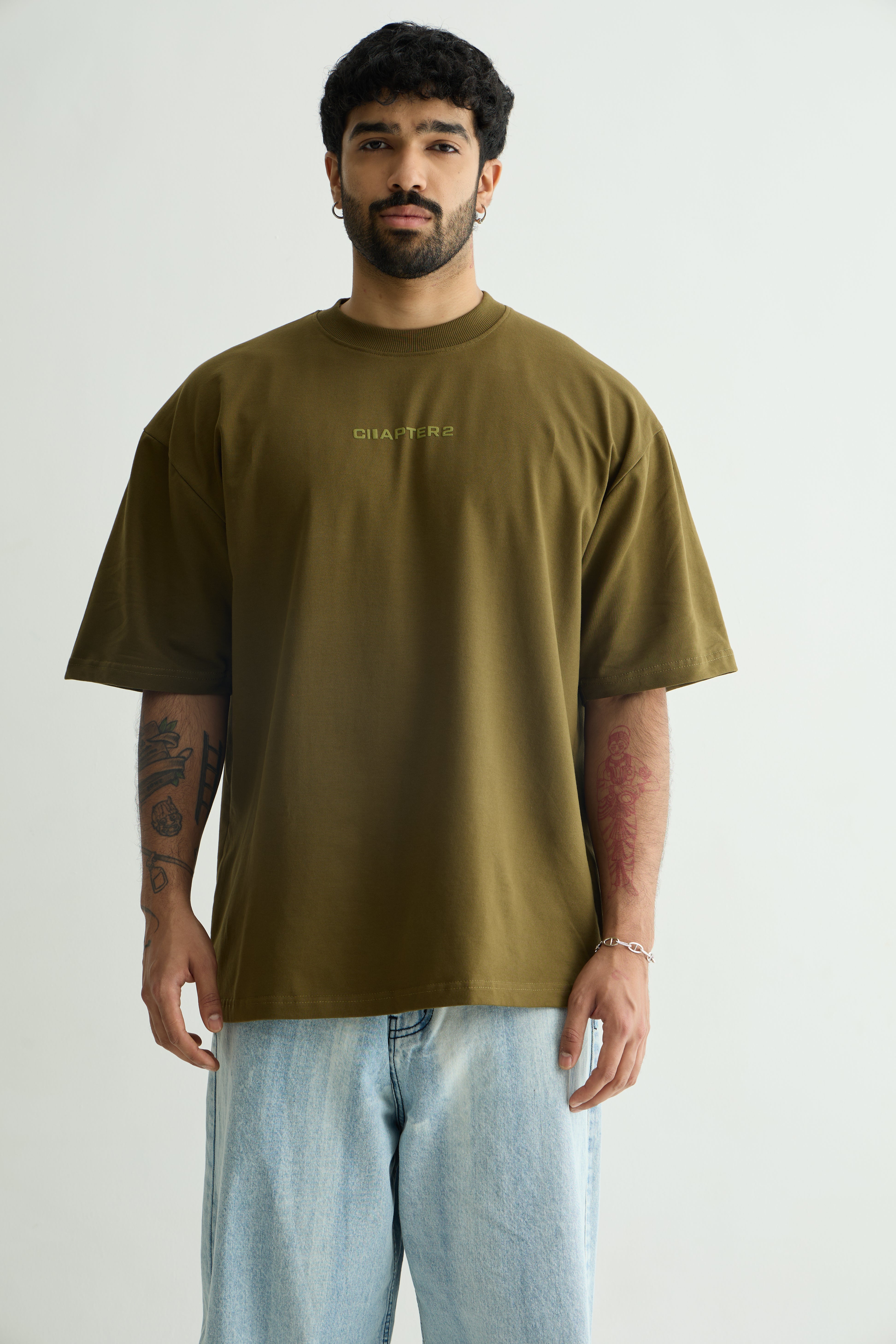 Olive Raasta Indie T-shirt | Stylish French Terry & HD Prints