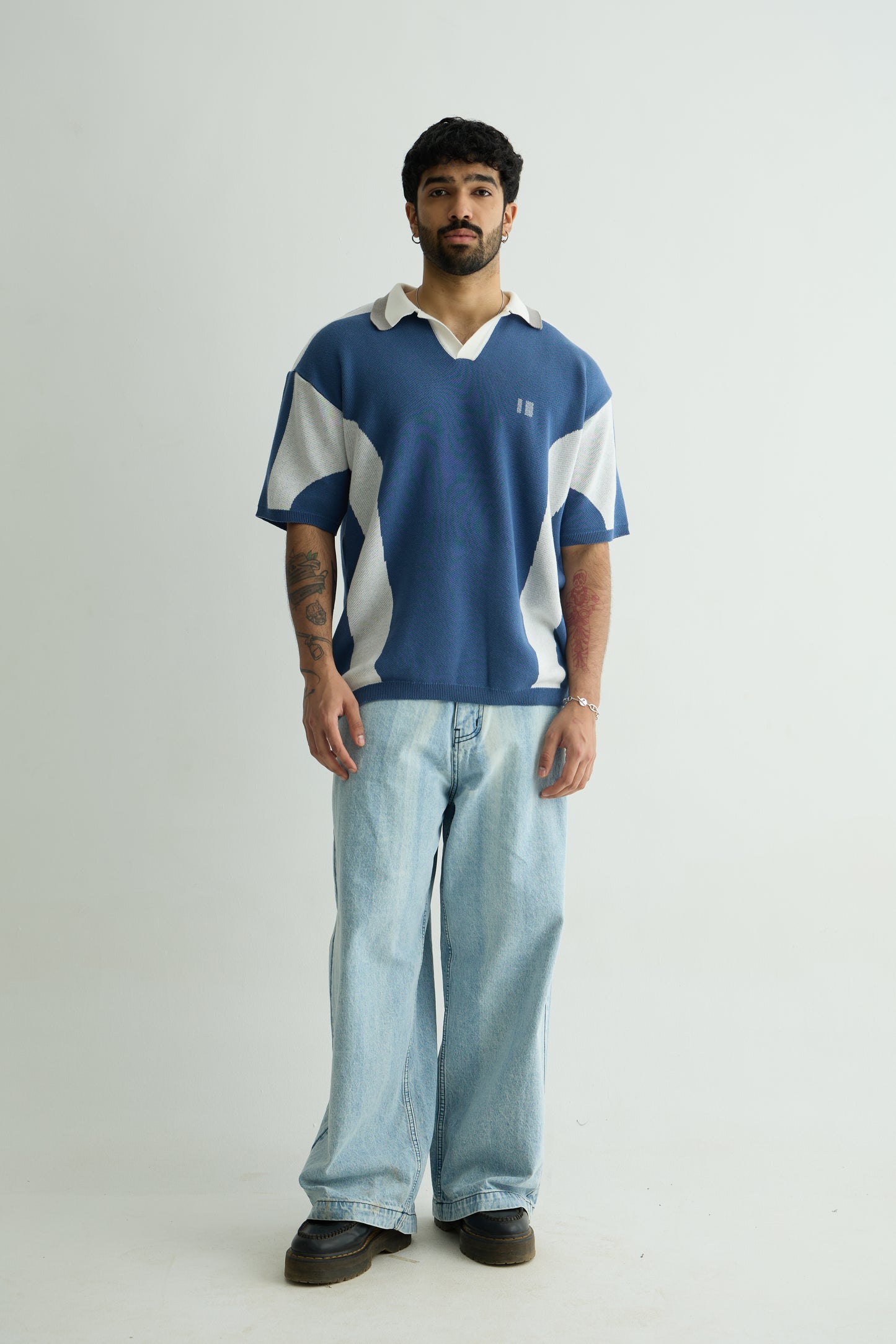 Chapter2Drip Blue knit polo — view 2