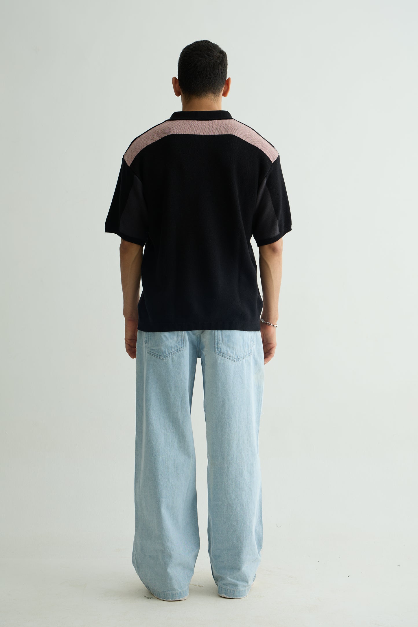 Black Knit Polo