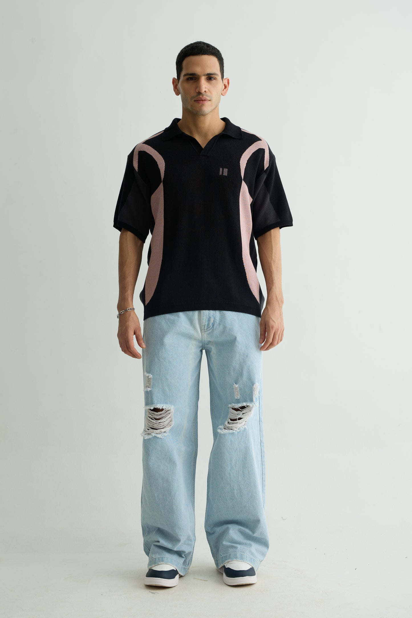 Black Knit Polo