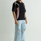 Black Knit Polo