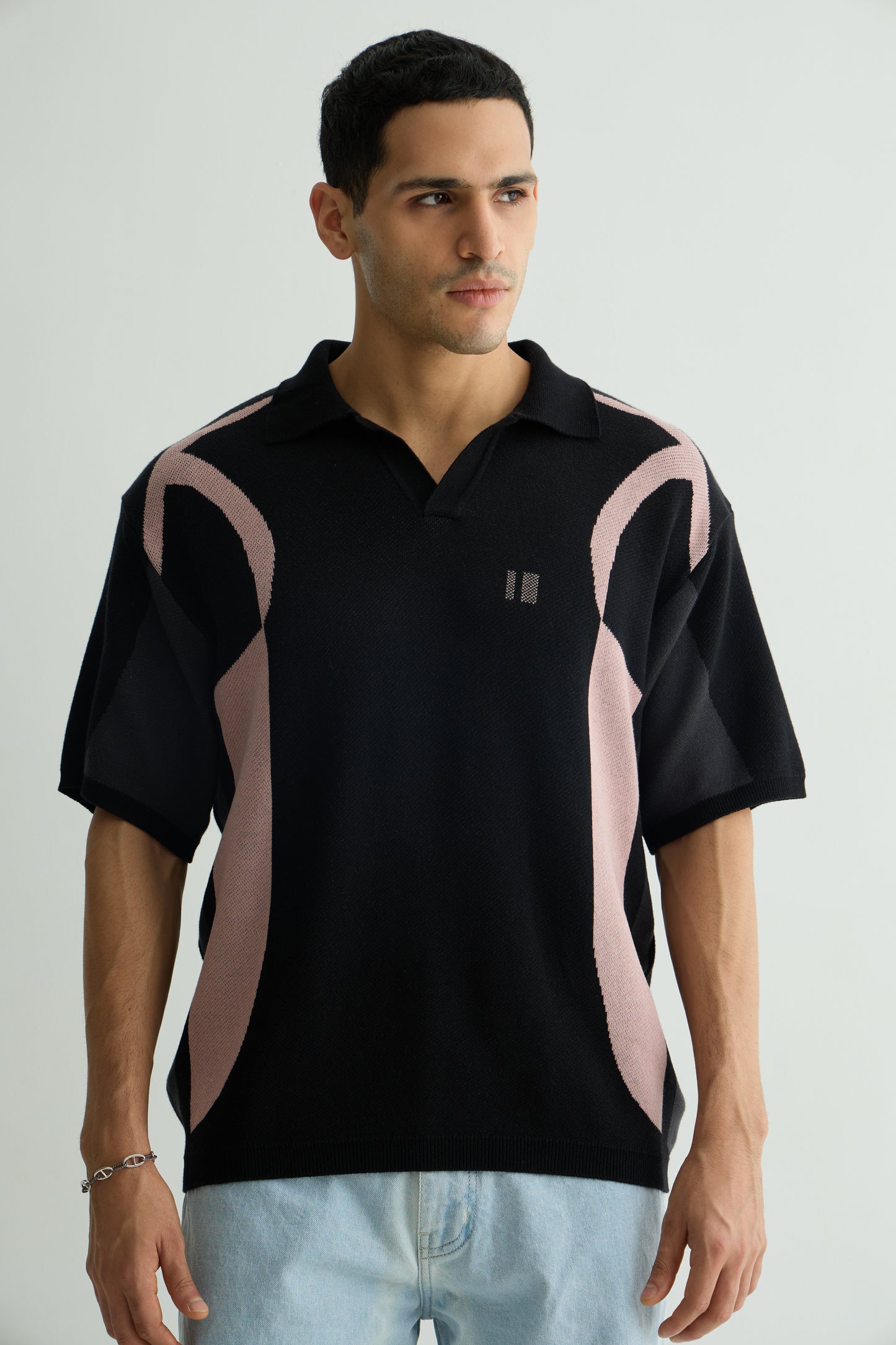 Black Knit Polo