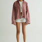 Pink Washed Overshirt Hoodie