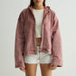 Pink Washed Overshirt Hoodie