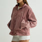 Pink Washed Overshirt Hoodie