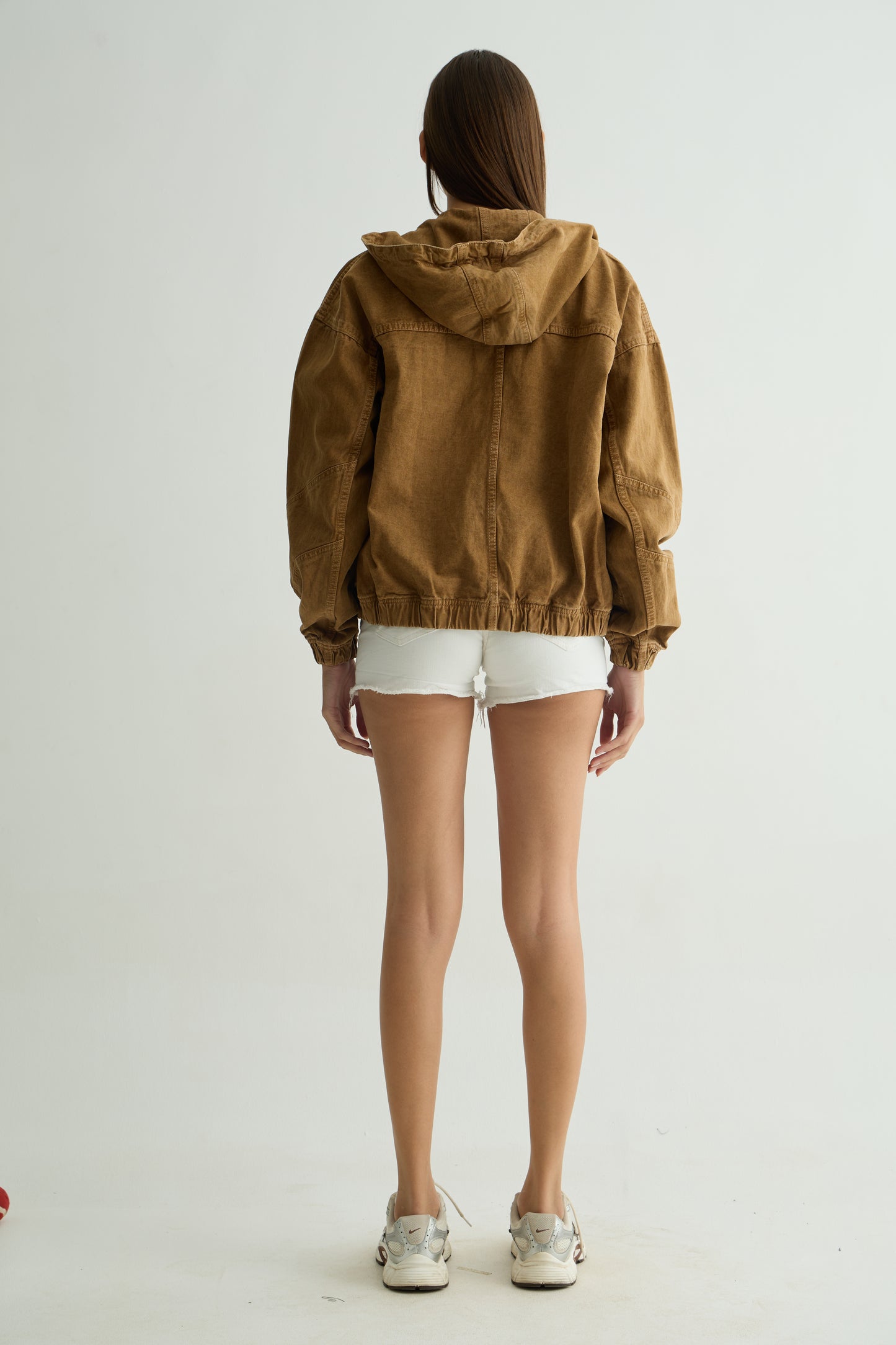 Mocha Brown Denim Hoodie