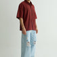 Chapter2Drip Maroon denim shirt — view 3