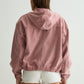 Pink Washed Denim Hoodie