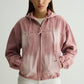 Pink Washed Denim Hoodie