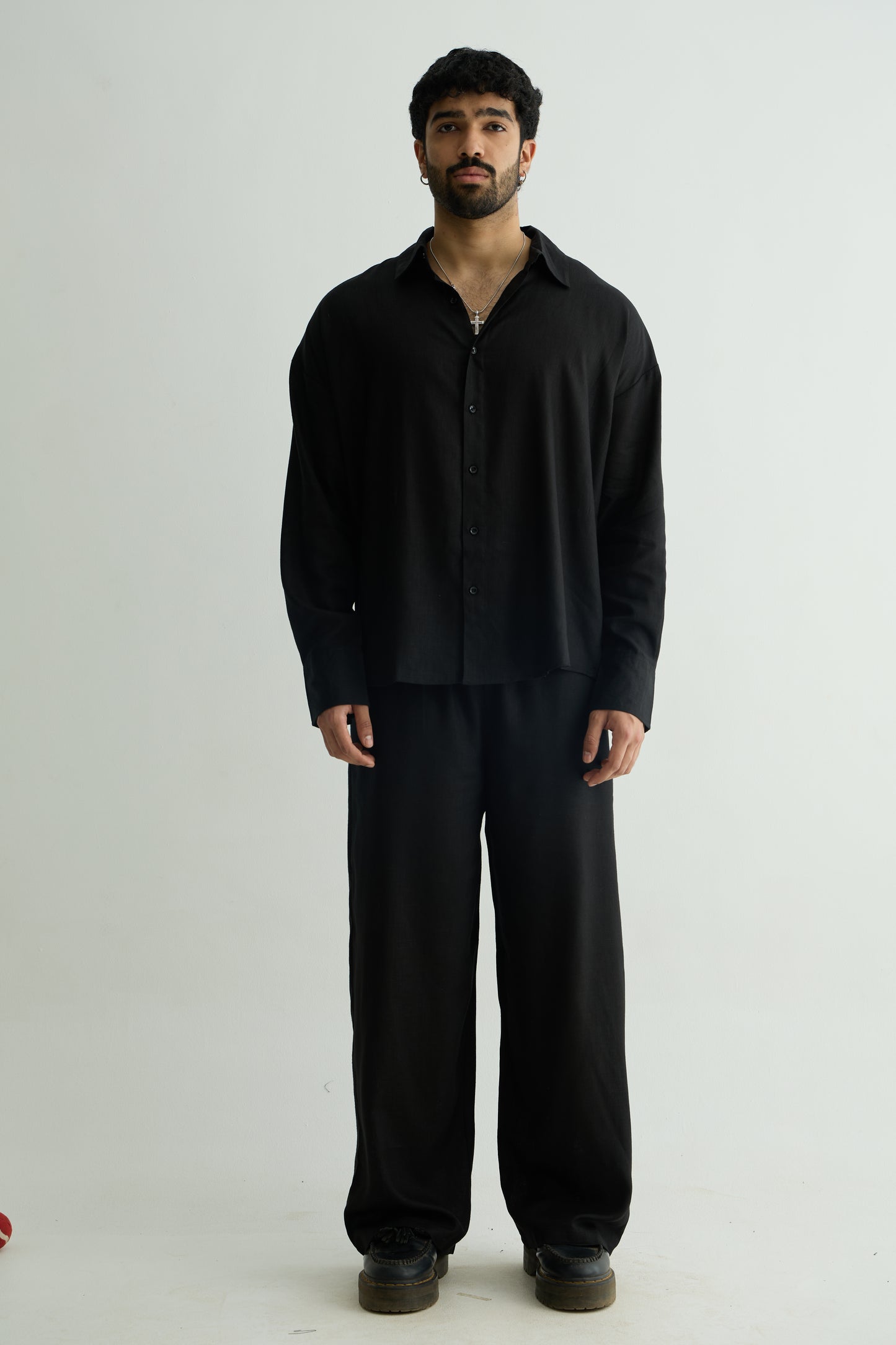 Black Linen Co-Ord Set