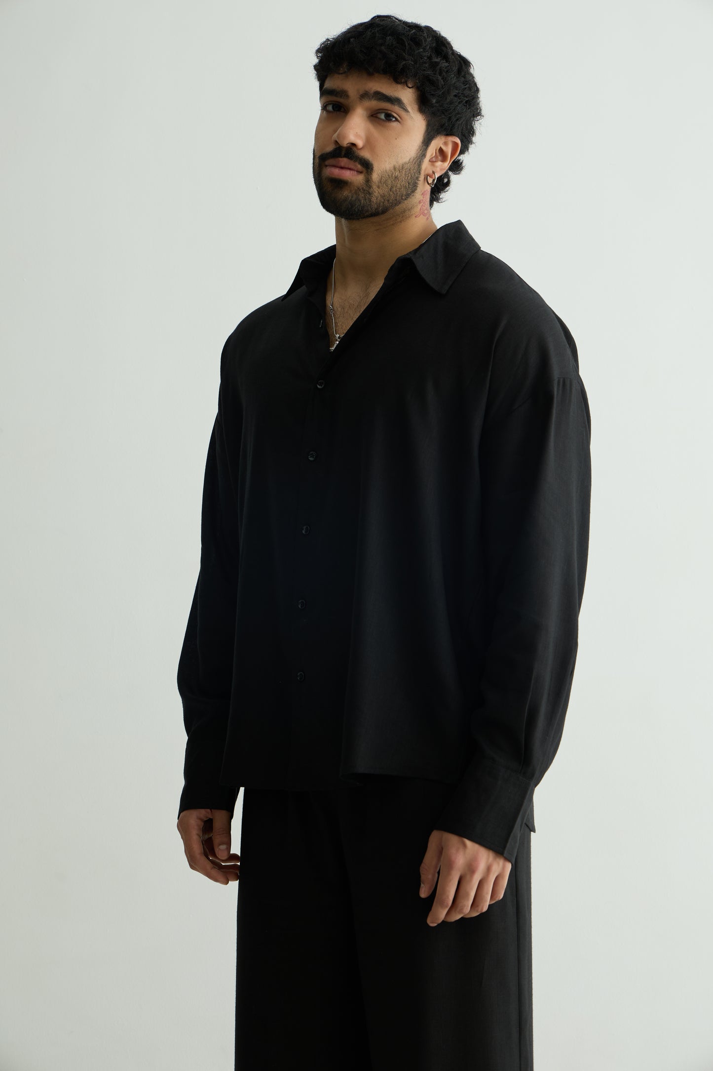 Black Linen Co-Ord Set