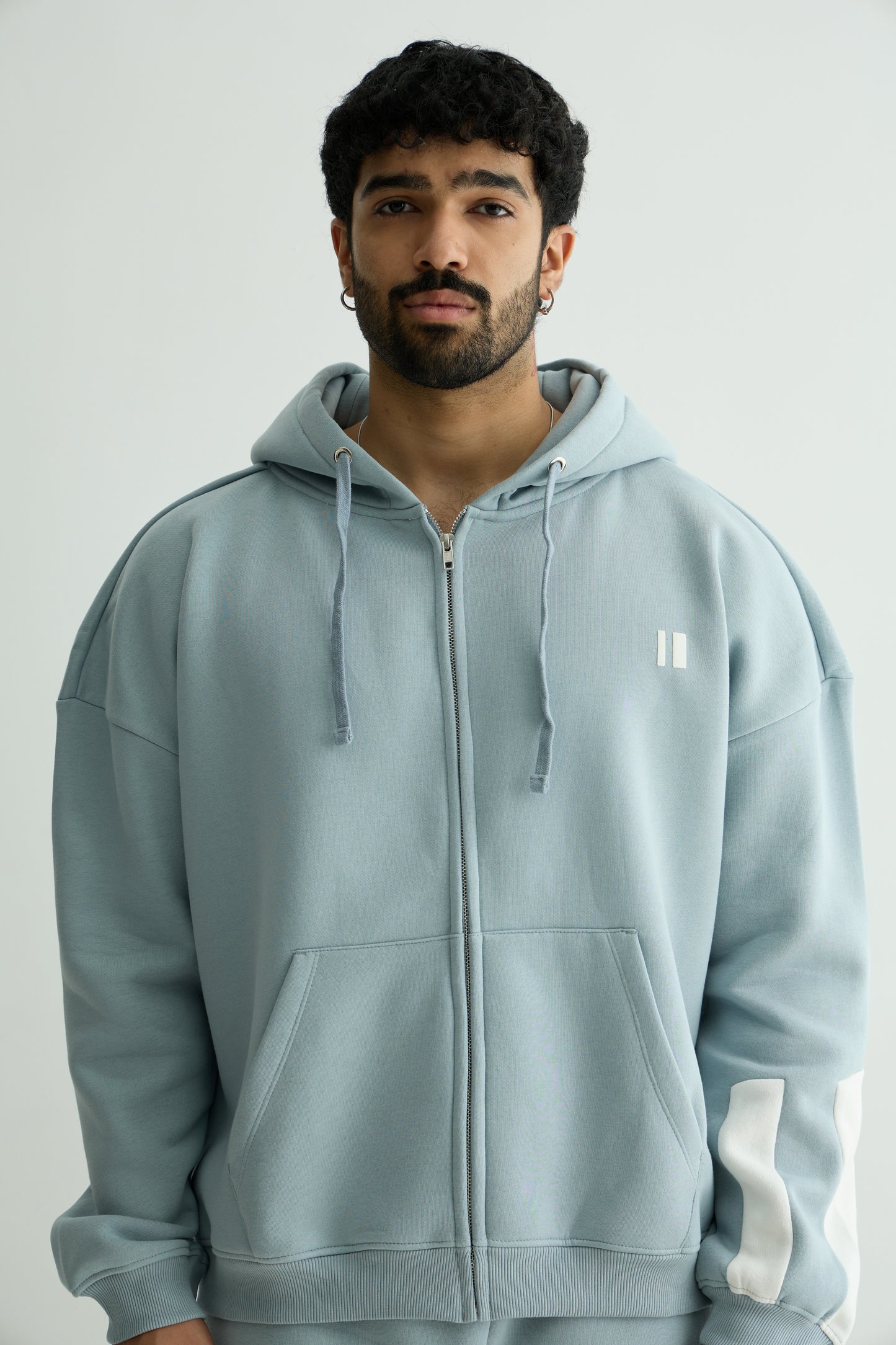 Pastel Blue Everyday Zipper Hoodie + Sweatpants Set
