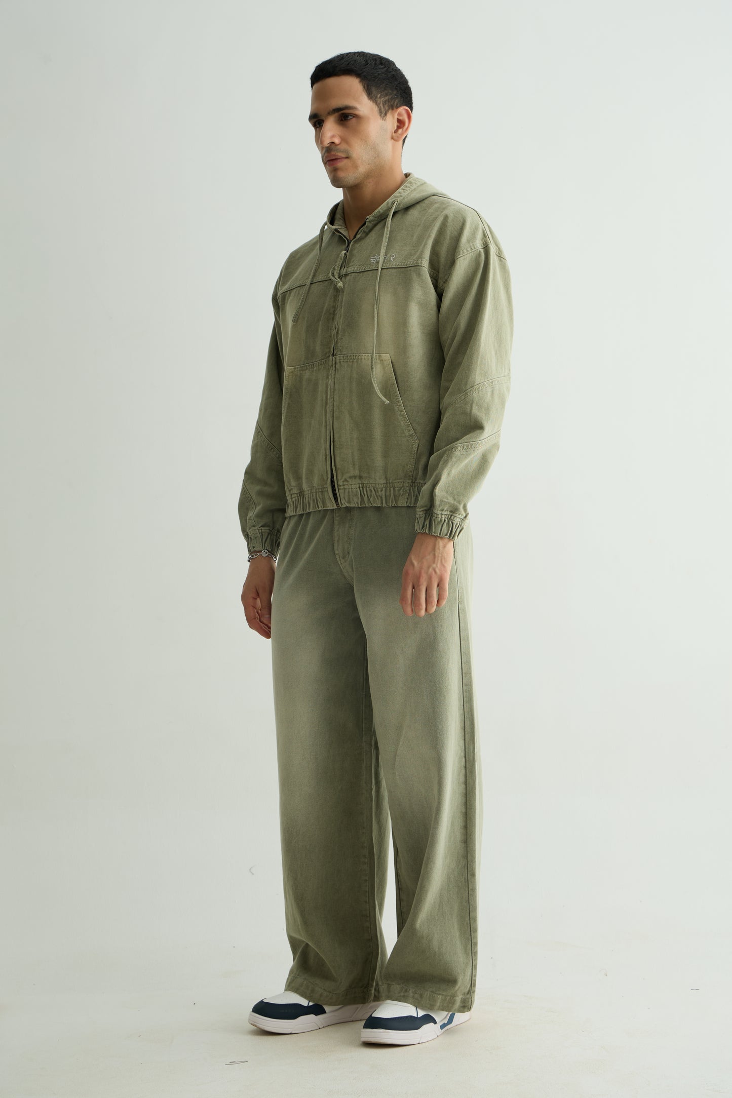 Chapter2Drip Olive Washed denim co-ord set — view 3