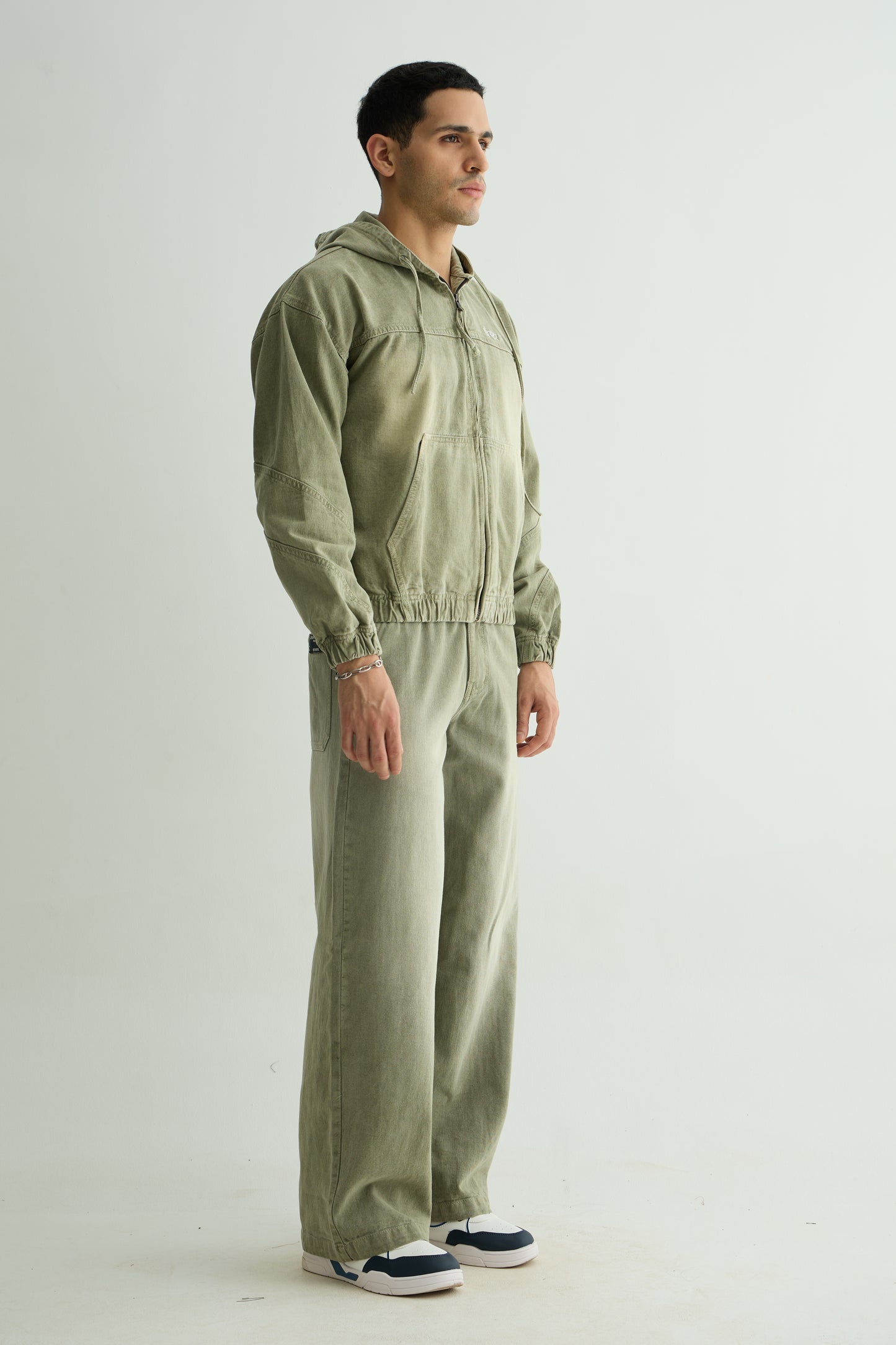 Chapter2Drip Olive Washed denim co-ord set — view 5