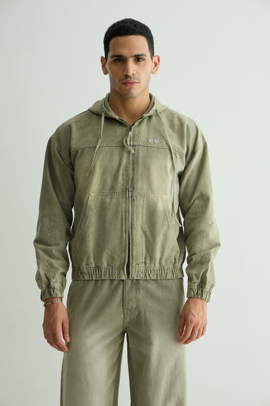 Chapter2Drip Olive Washed denim co-ord set — view 2
