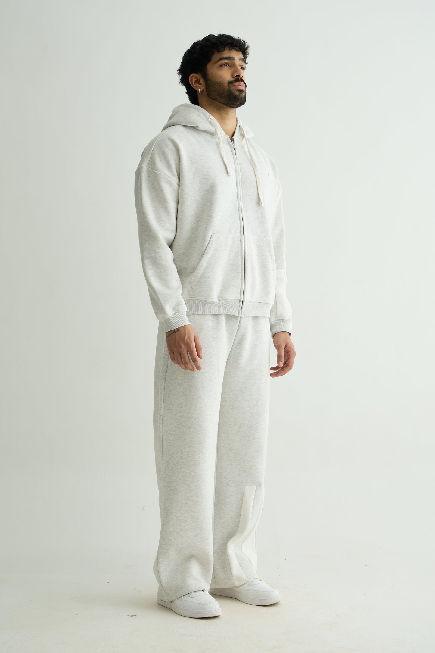 Grey Everyday Zipper Hoodie + Sweatpants Set