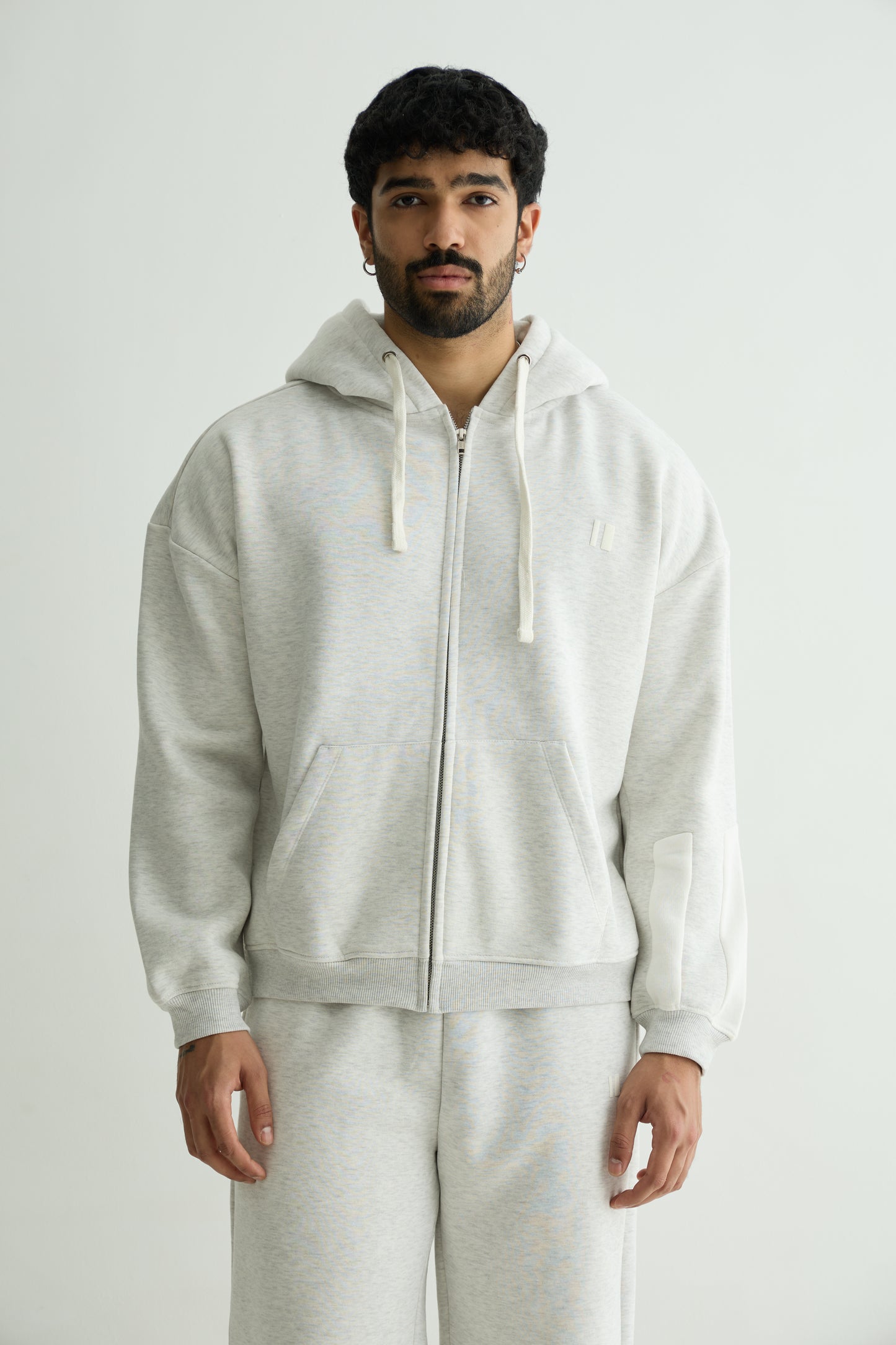 Grey Everyday Zipper Hoodie + Sweatpants Set