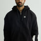 Black Everyday Zipper Hoodie + Sweatpants Set