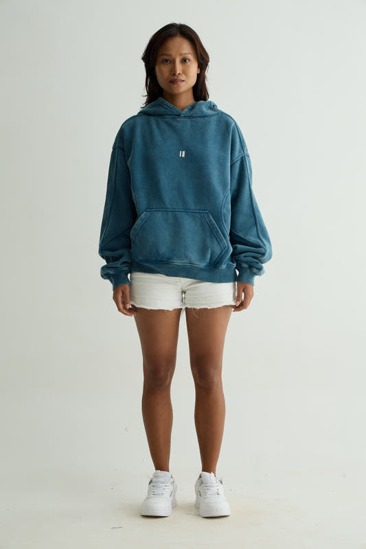 Chapter2Drip Sea Blue washed hoodie — view 2