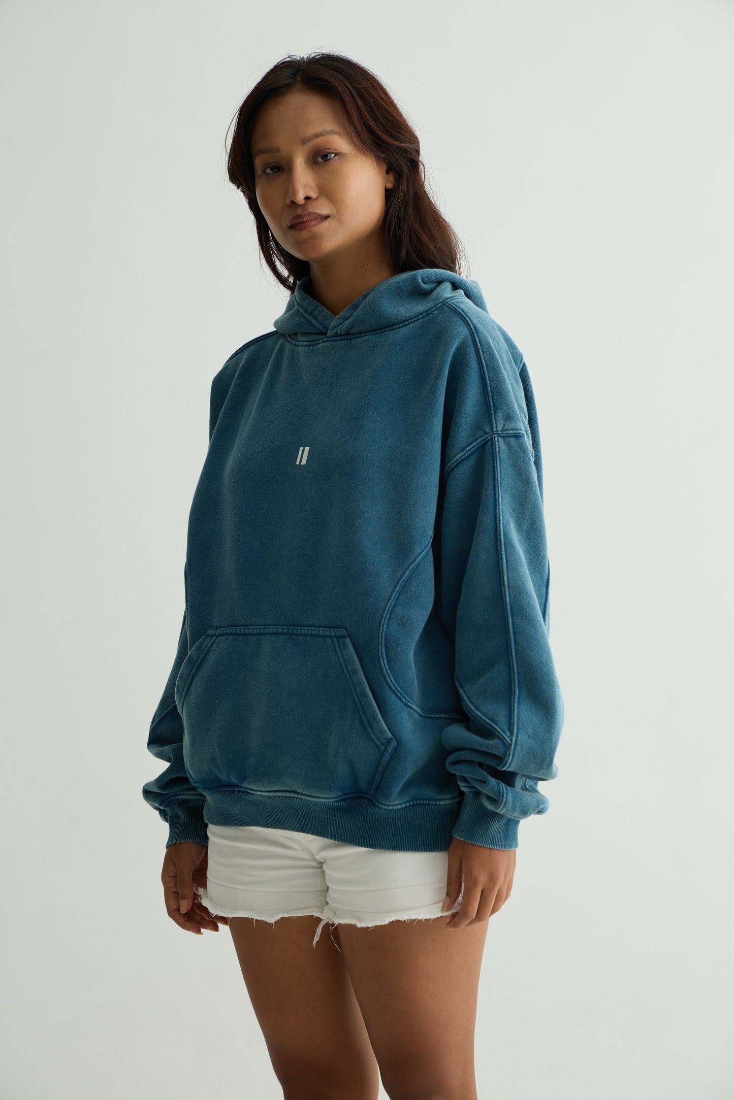 Chapter2Drip Sea Blue washed hoodie — view 3