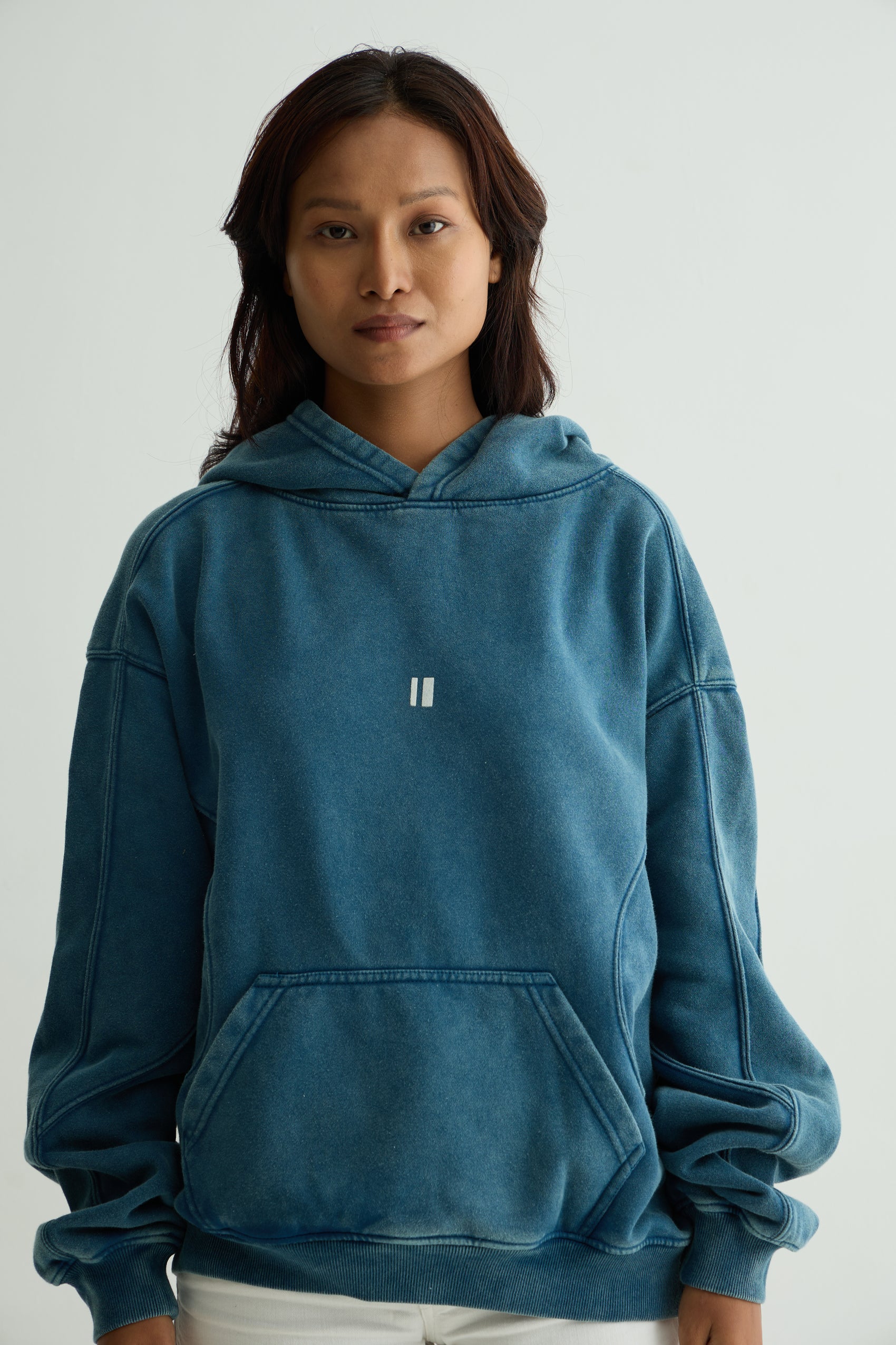 Sea Blue Washed Hoodie