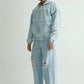 Light Blue Washed Denim Hoodie