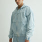 Light Blue Washed Denim Hoodie