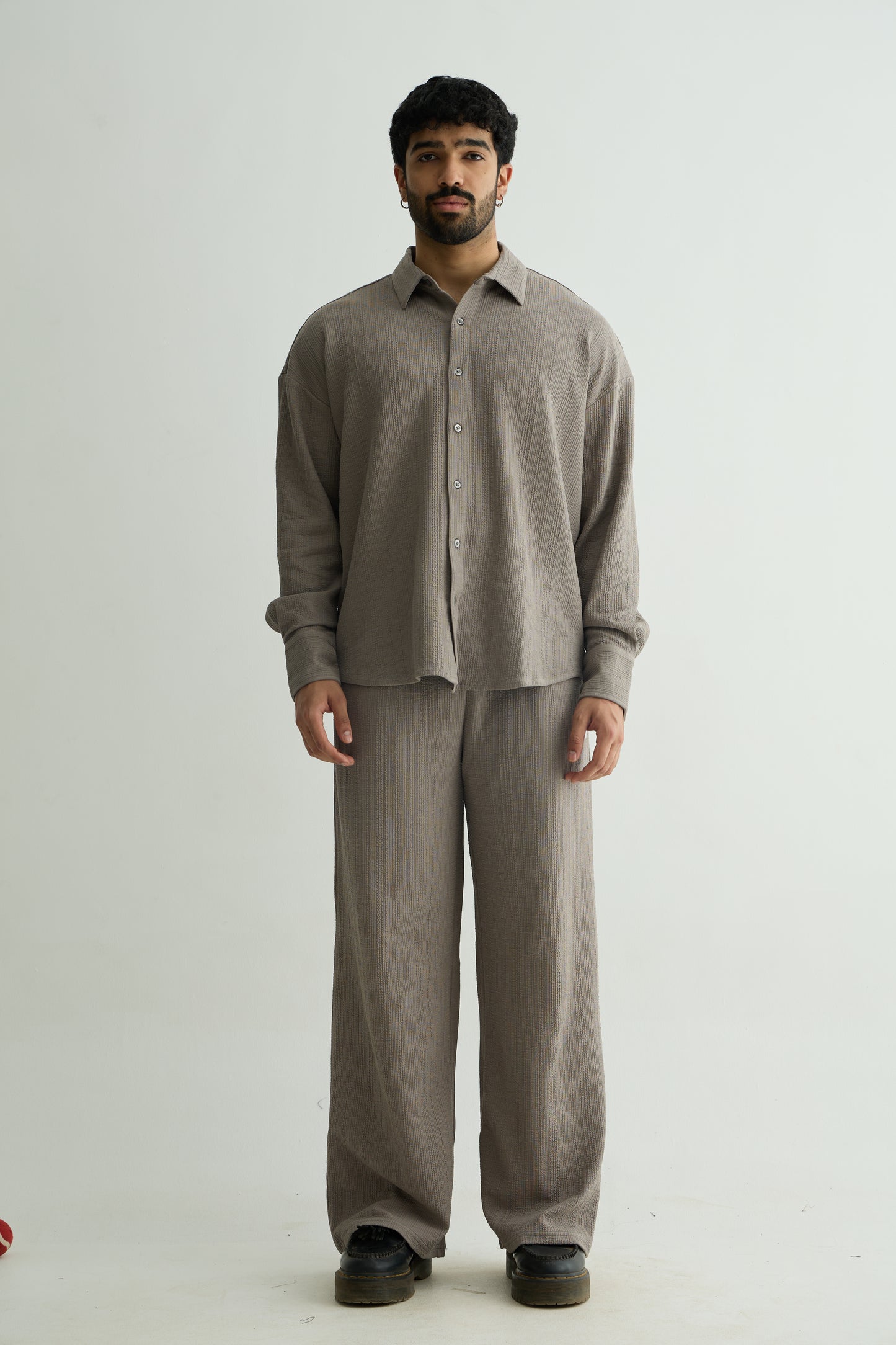 Cross Knit Grey Set