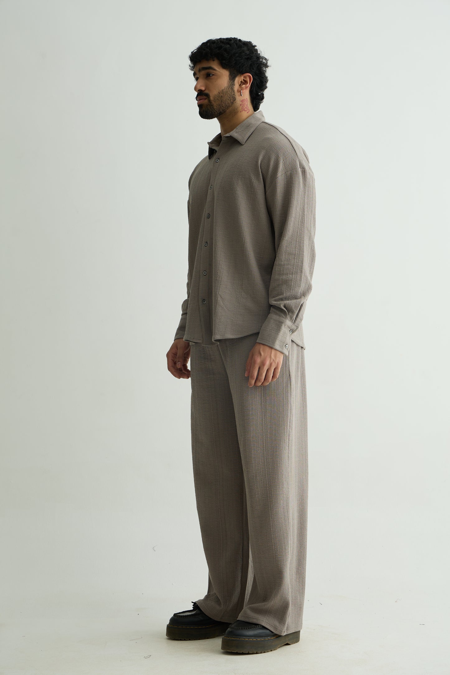 Cross Knit Grey Set
