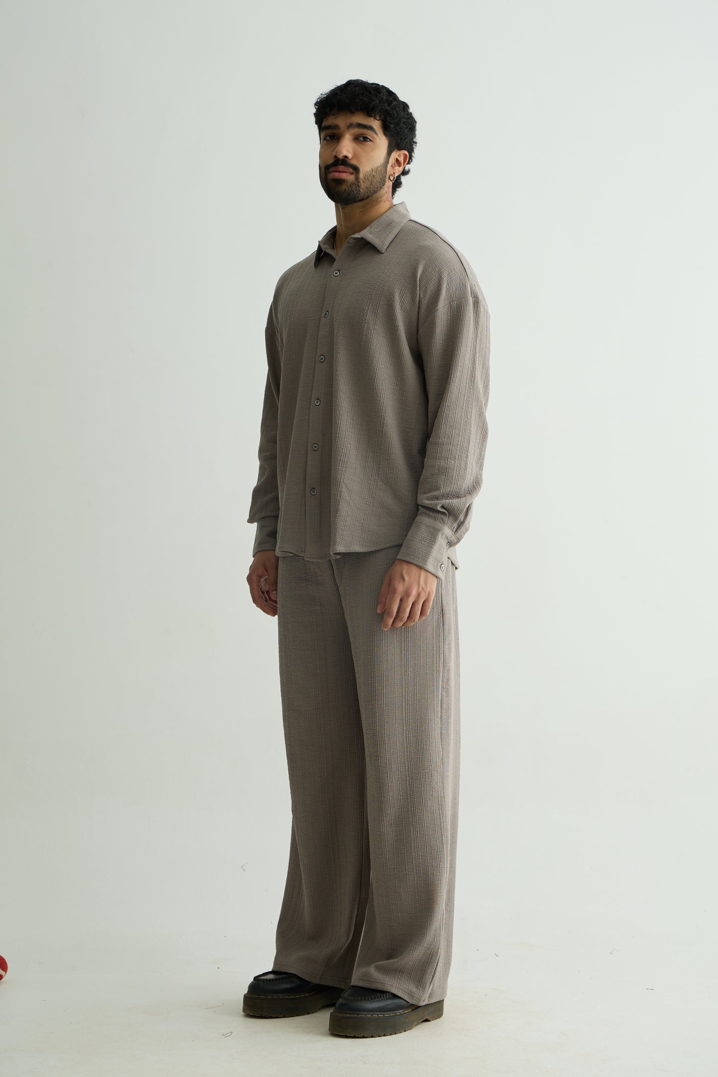 Cross Knit Grey Set