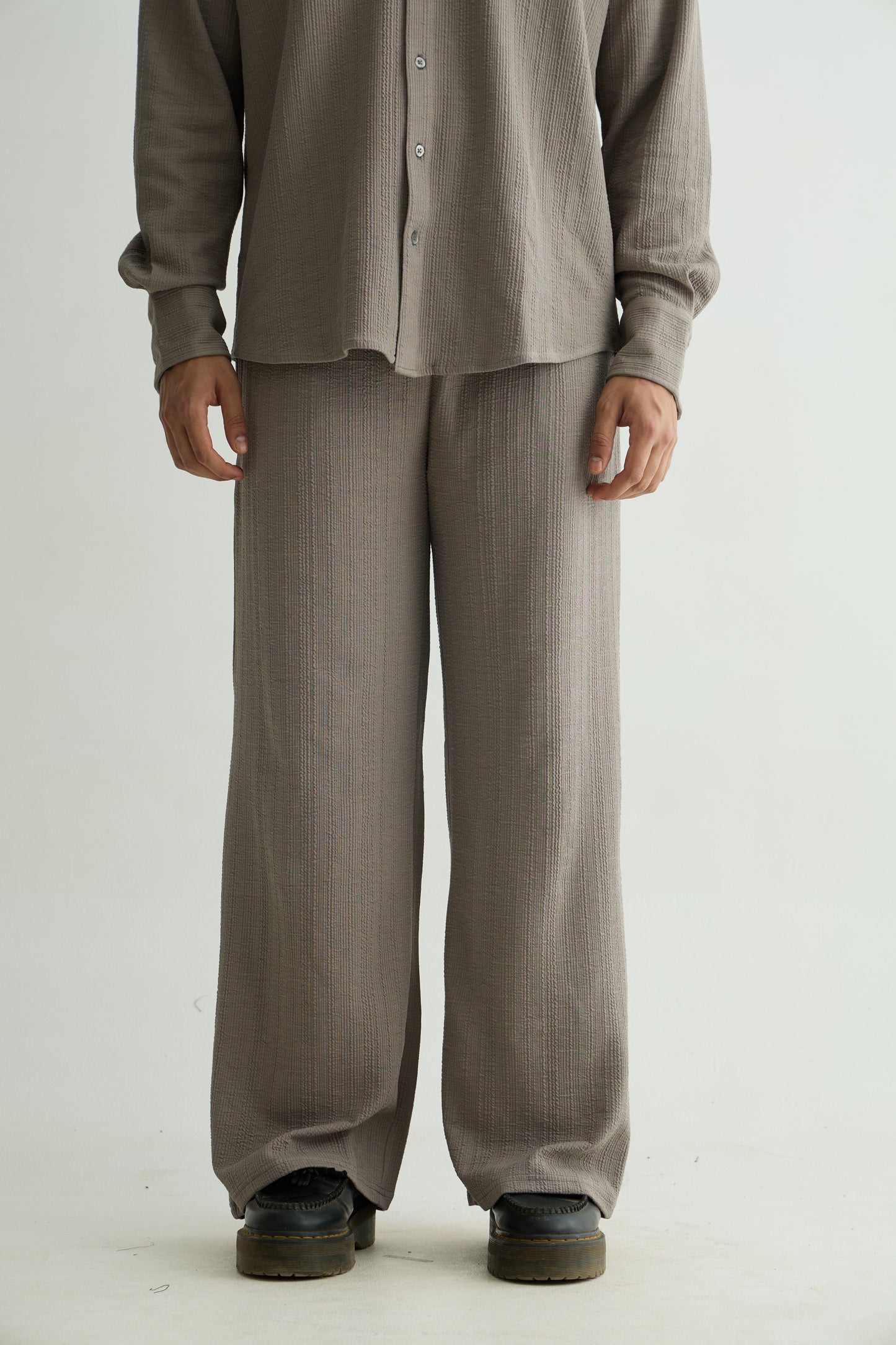 Cross Knit Grey Set