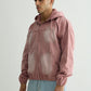 Pink Washed Denim Hoodie