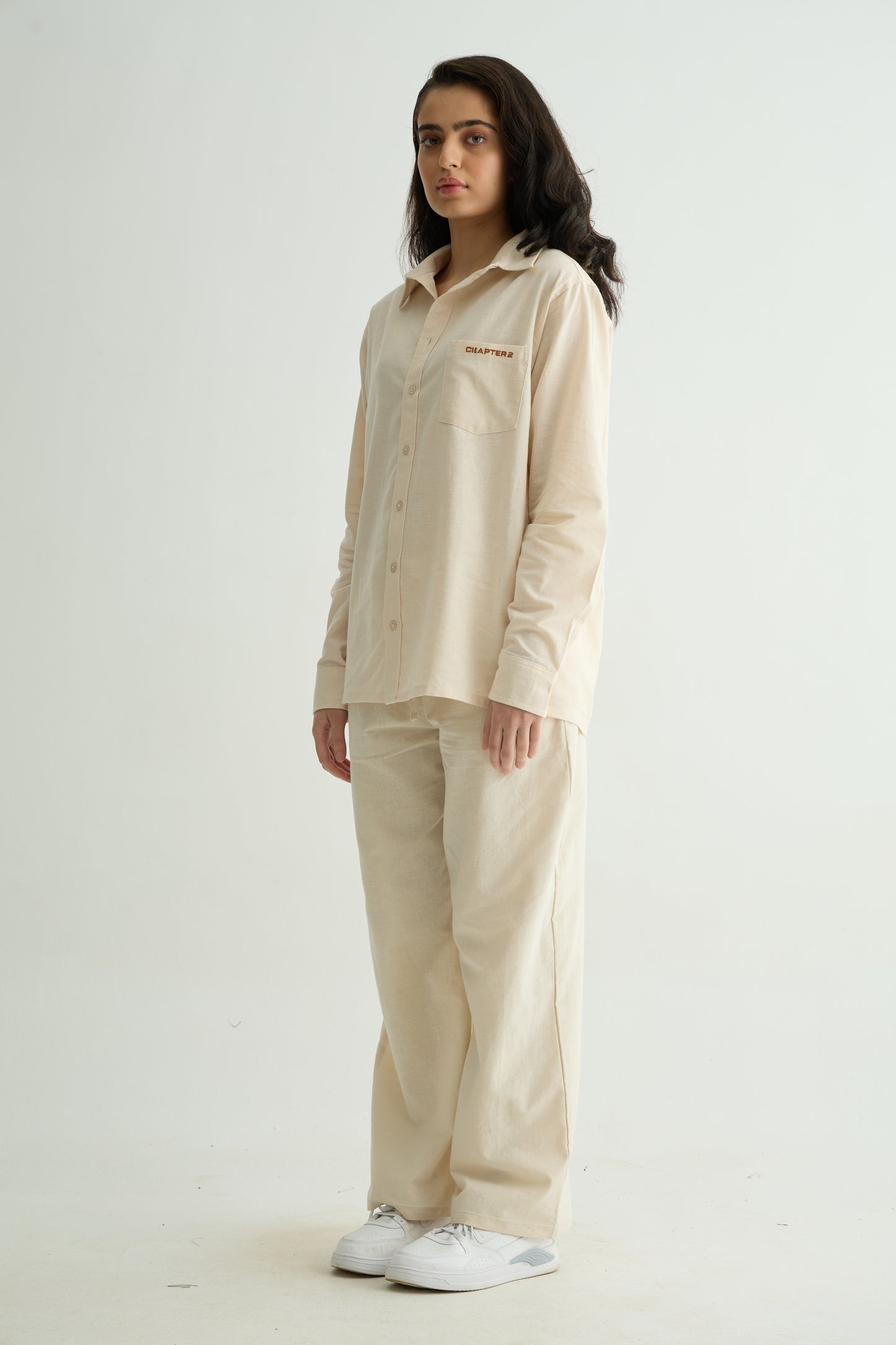 Chapter2Drip Off-White linen-cotton co-ord set — view 3