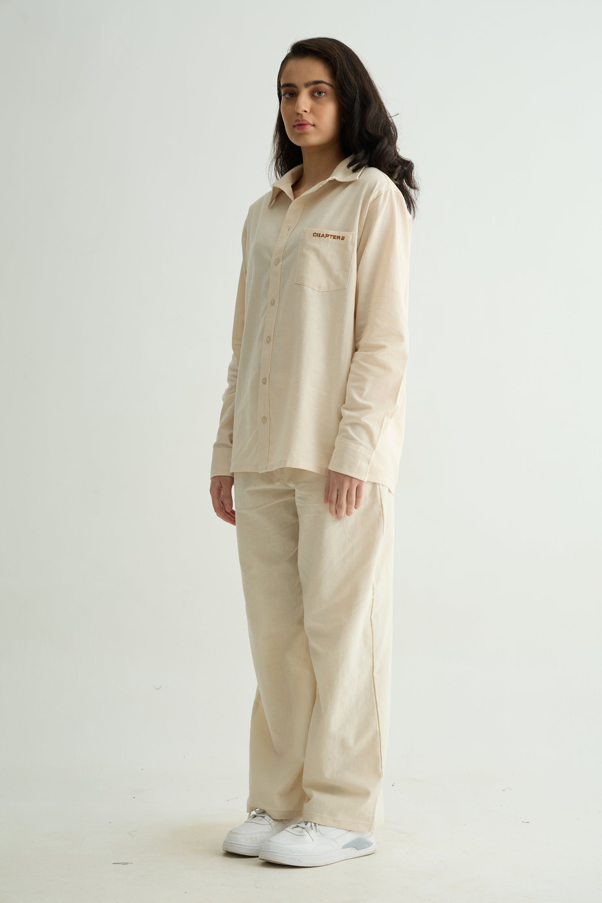 Chapter2Drip Off-White linen-cotton co-ord set — view 3