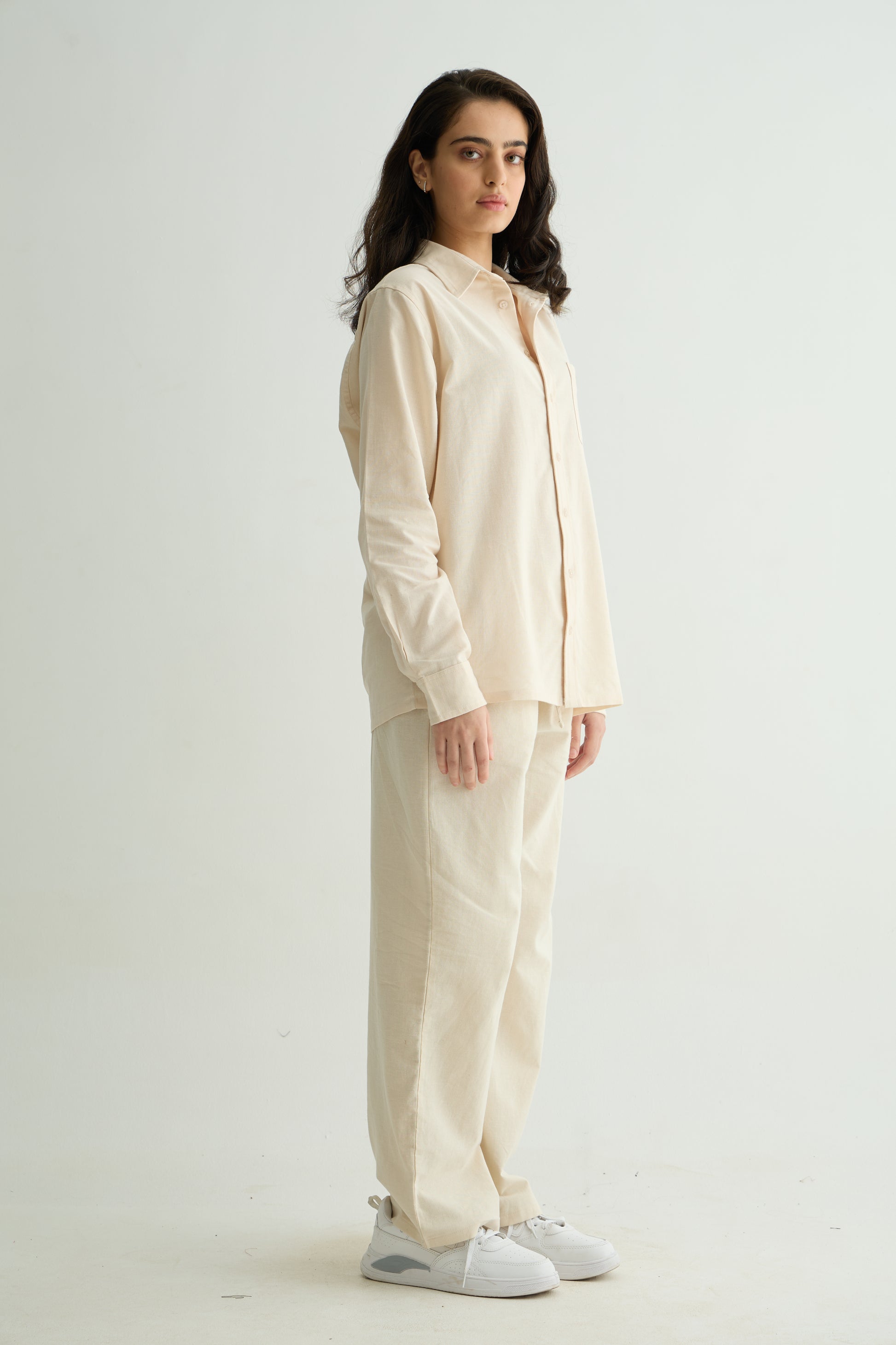 Chapter2Drip Off-White linen-cotton co-ord set — view 4