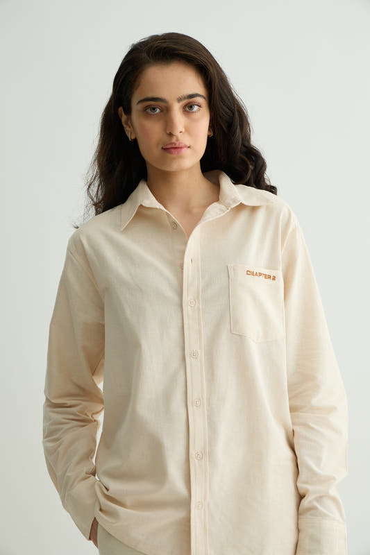 Chapter2Drip Off-White linen-cotton co-ord set — view 2