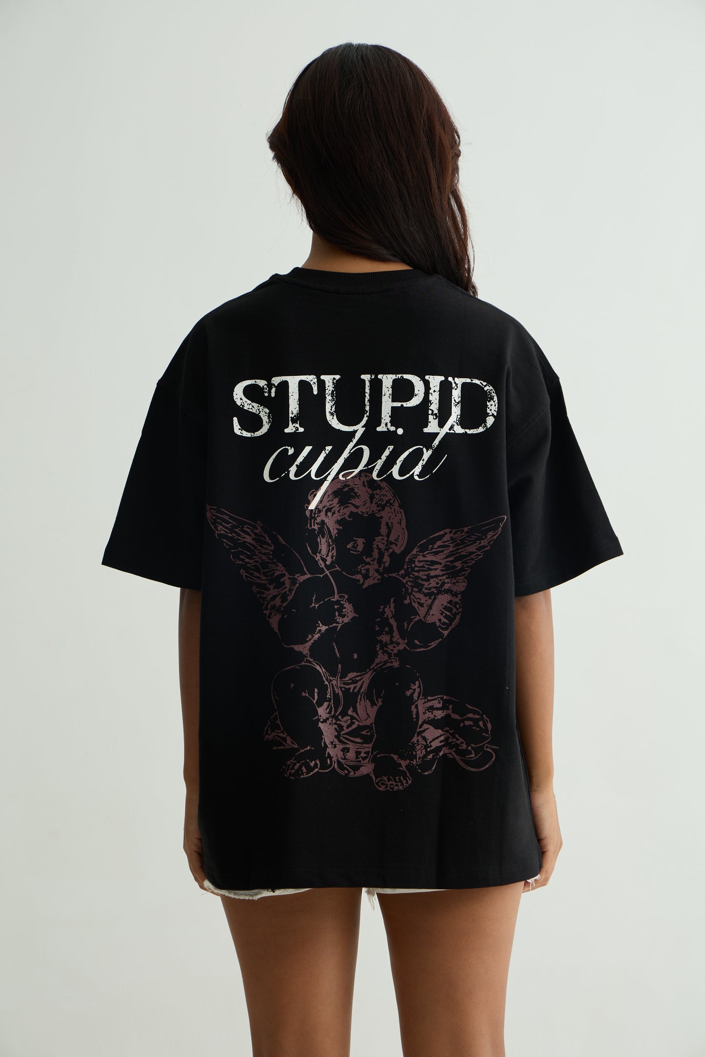 Black Stupid Cupid T-shirt
