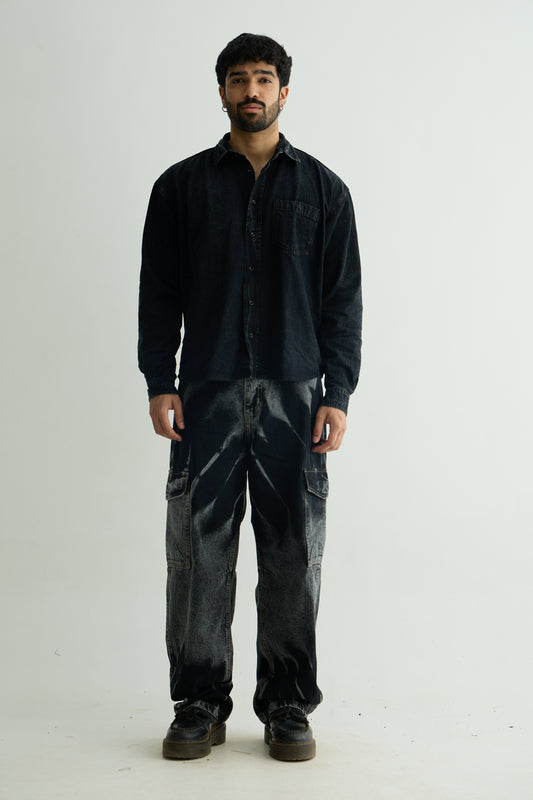 Charcoal Washed Denim Shirt