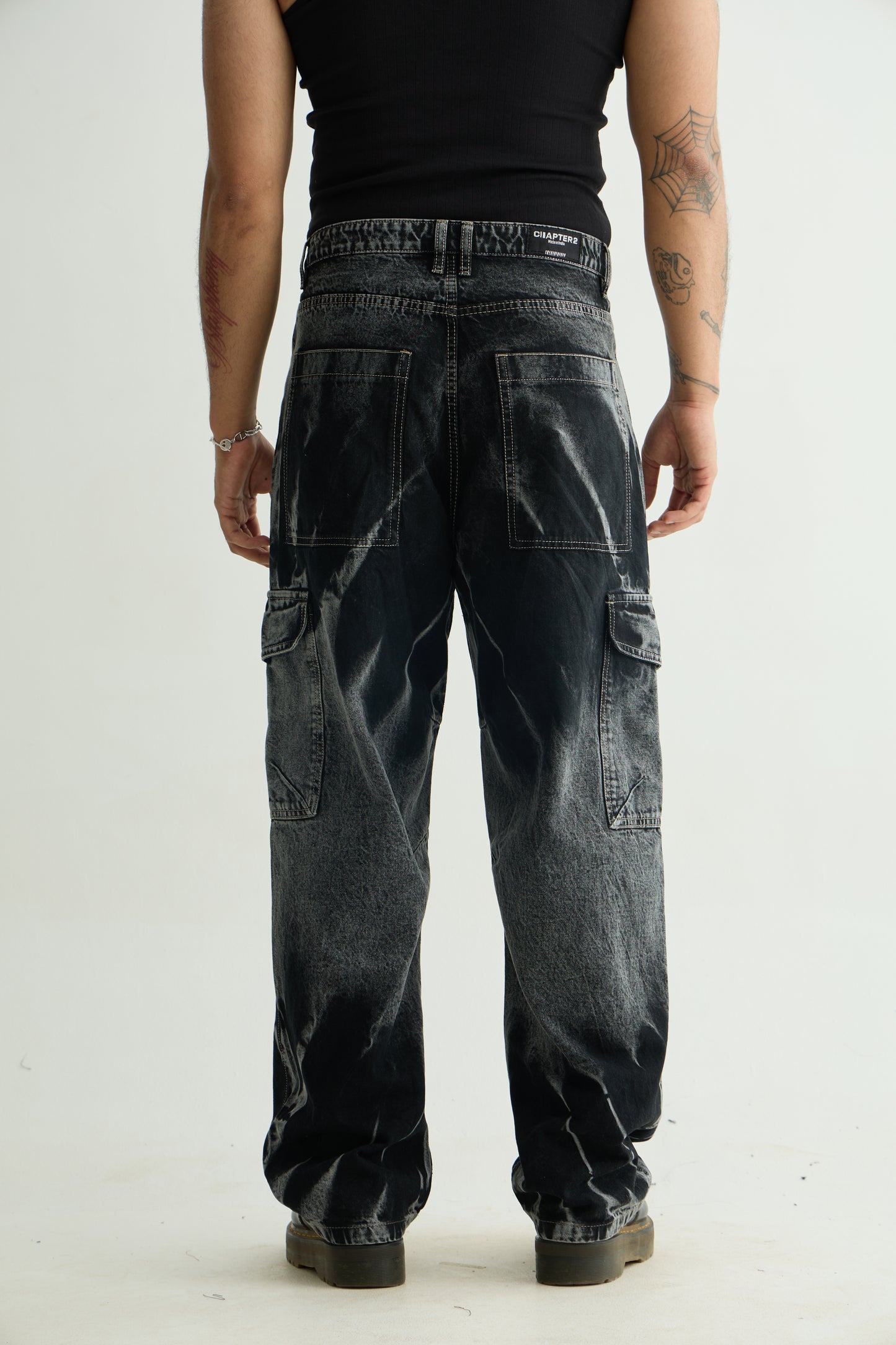 Black Fade Utility Cargos