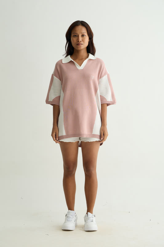 Chapter2Drip Mauve knit polo — view 2