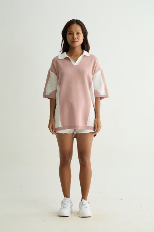Chapter2Drip Mauve knit polo — view 2