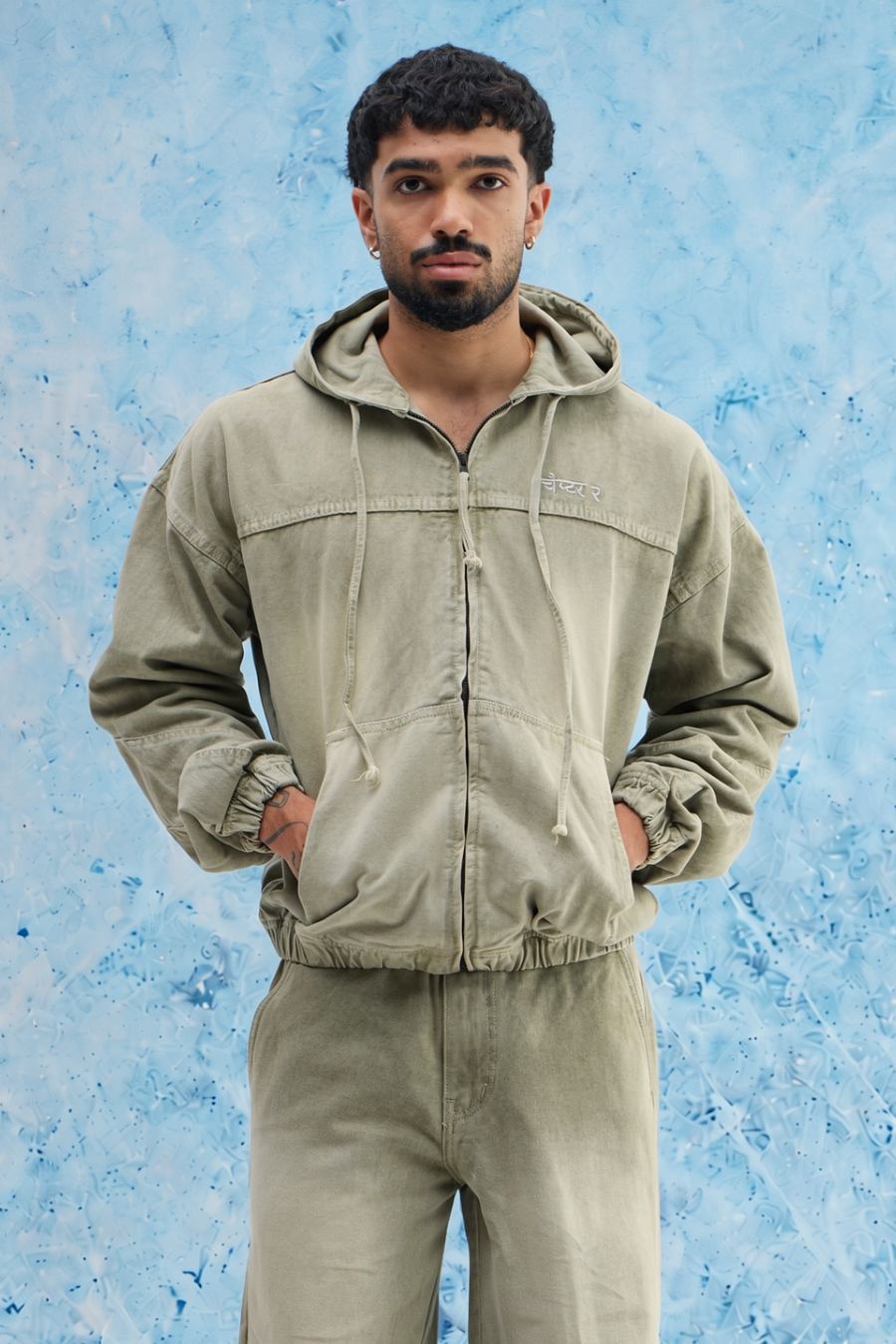 Olive Washed Denim Co-Ord Set