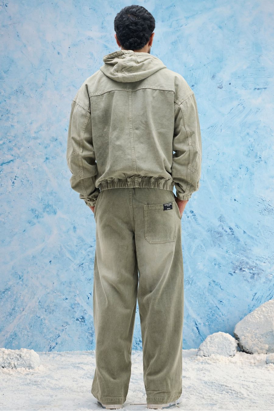 Olive Washed Denim Co-Ord Set