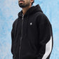 Black Everyday Zipper Hoodie