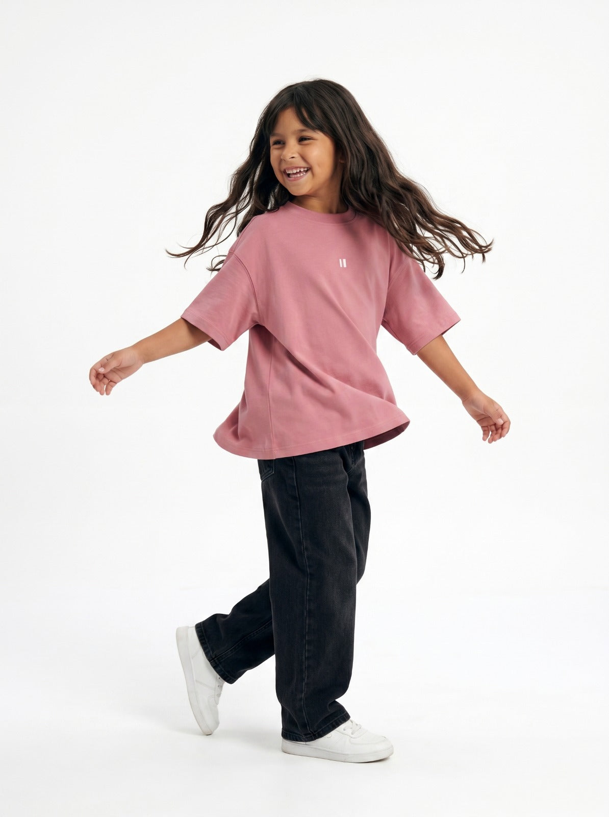 Dusty Pink Solid T-Shirt Jr